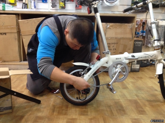 看我把Dahon Dove-Bya 412 單速14吋折疊車改米洛Mailo 外三變速輪組