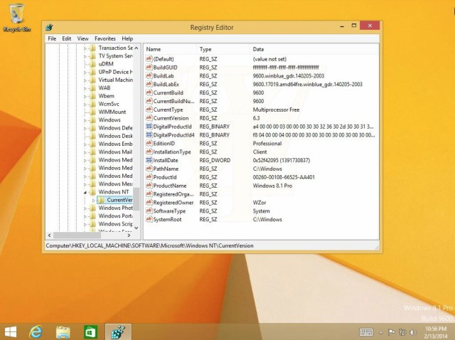 Windows 8.1 Update 1 Build17019螢幕截圖流出