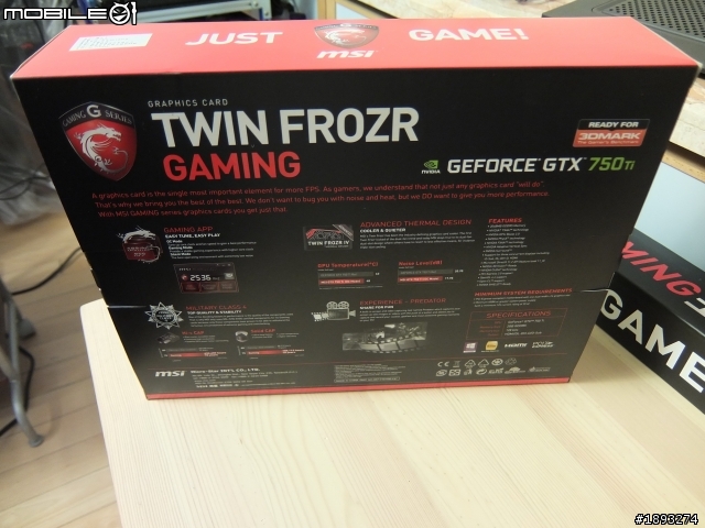 [開箱] NVIDIA省電低溫新成員 msi 微星 N750 Ti Gaming 免6Pin