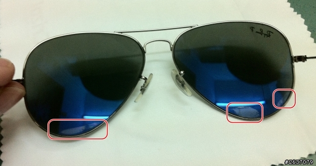 不到一年Rayban 3025镜片有烙印？？？