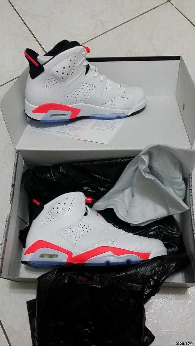 開箱~ AIR JORDAN RETRO 6 Infrared 小時候的夢想