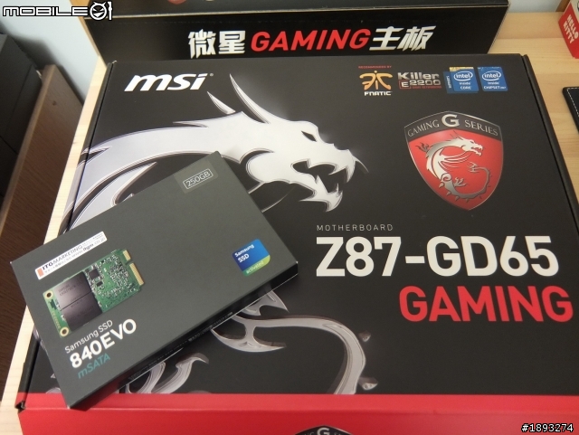 [開箱] SAMSUNG SSD mSATA EVO 250GB @ msi Z87-GD65 Gaming