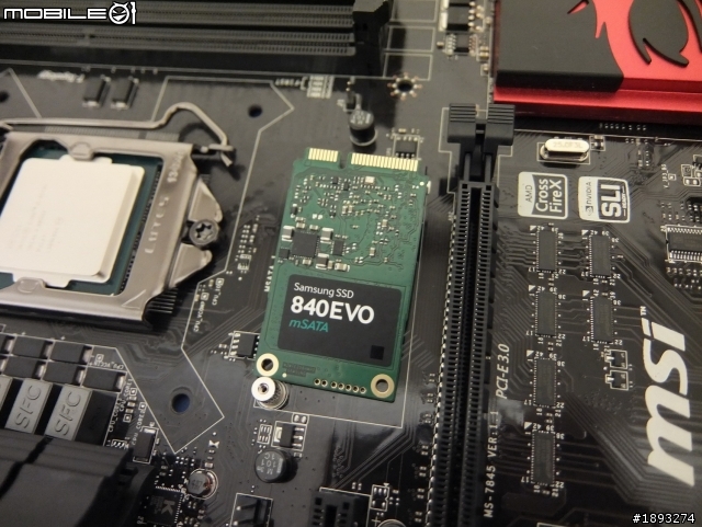 [開箱] SAMSUNG SSD mSATA EVO 250GB @ msi Z87-GD65 Gaming