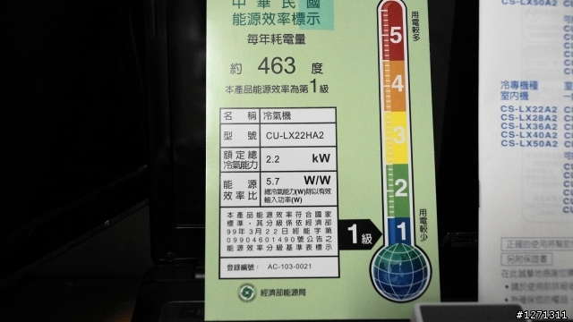 (剛娤分享)2014Panasonic 國際牌奈米水離子節能空調LX系列旗艦冷暖機種CS-LX22A2/CU-LX22HA2