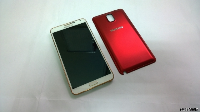 NOTE 3 玫瑰金(新增白機)+ 原廠潮牌背蓋(個性紅)