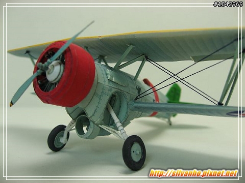 紙模 - Curtiss BF2C Hawk 雙翼飛機