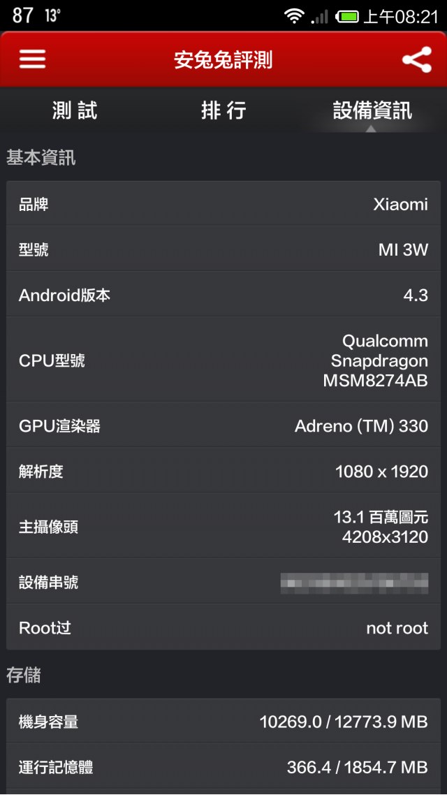 終於來囉！小米三（外加最快關箱文XDDDD）