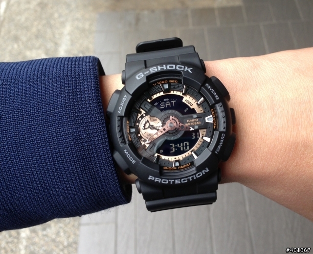 [開箱]G-Shock GA-110RG 黑/玫瑰金(古銅色) - Mobile01