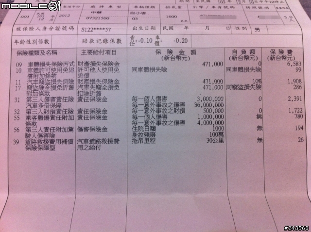 老婆剛才不小心撞到停在警察局外面的警車!(保險相關問題)