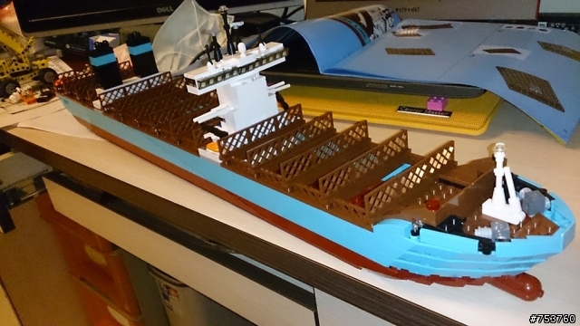 【LEGO開箱文】世界最大貨櫃輪建造過程