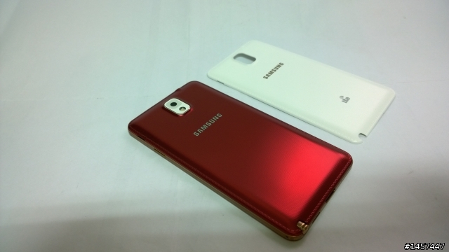 NOTE 3 玫瑰金(新增白機)+ 原廠潮牌背蓋(個性紅)