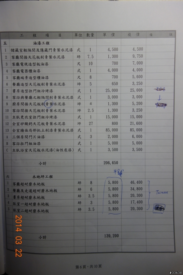 房屋翻新估價單請益