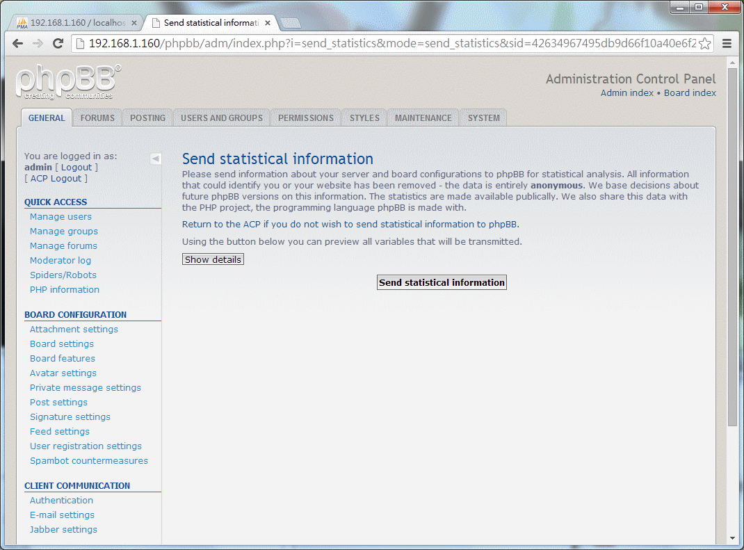 HHVM / Nginx / phpMyAdmin / phpBB3 安裝實測