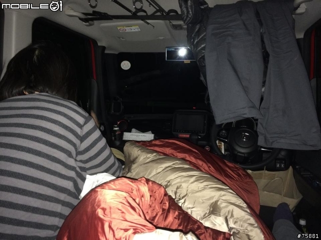 N-Box+snow peak 車中泊