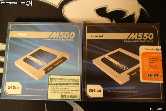 美光 M550 256GB vs M500 240GB 速度比一比