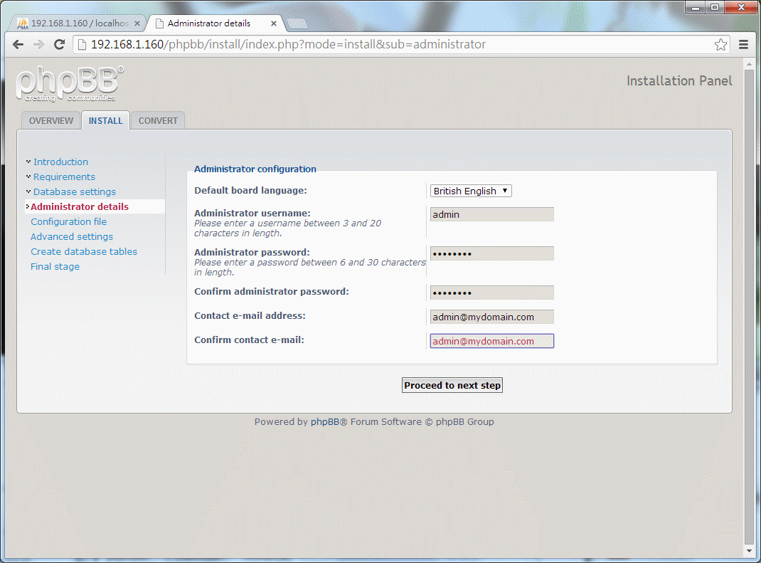 HHVM / Nginx / phpMyAdmin / phpBB3 安裝實測