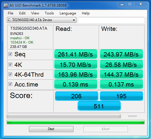 [不專業開箱] 創見 340 256GB SSD SATA 2 測試