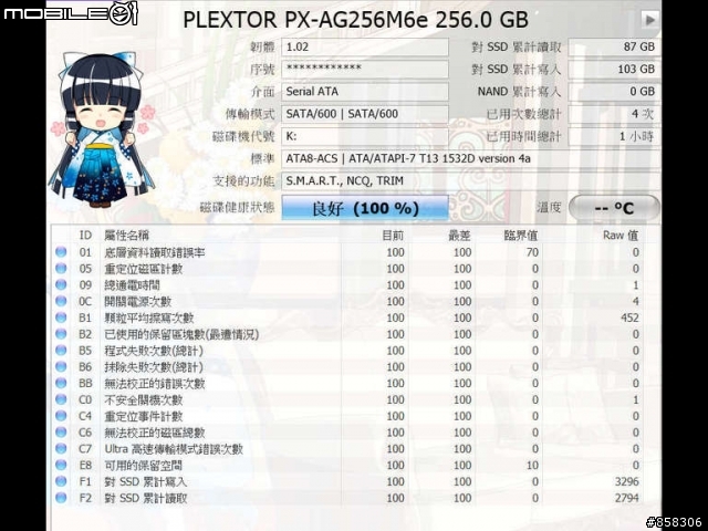[開箱] Plextor M6e 256GB 小心-圖多