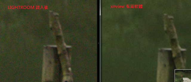想請問各位Lightroom 讀入相片後 畫質變差的問題  有比照圖