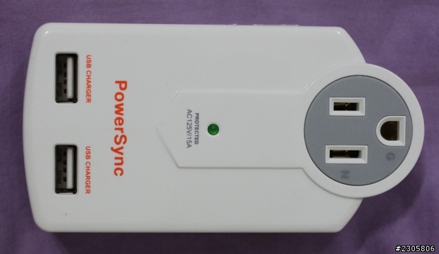 POWERSYNC 群加 防雷擊抗突波電源壁插(3插座+2埠USB插孔) 簡易開箱文