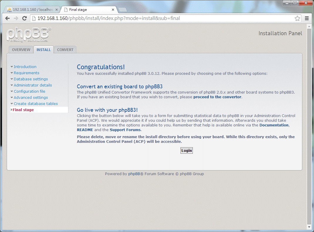 HHVM / Nginx / phpMyAdmin / phpBB3 安裝實測