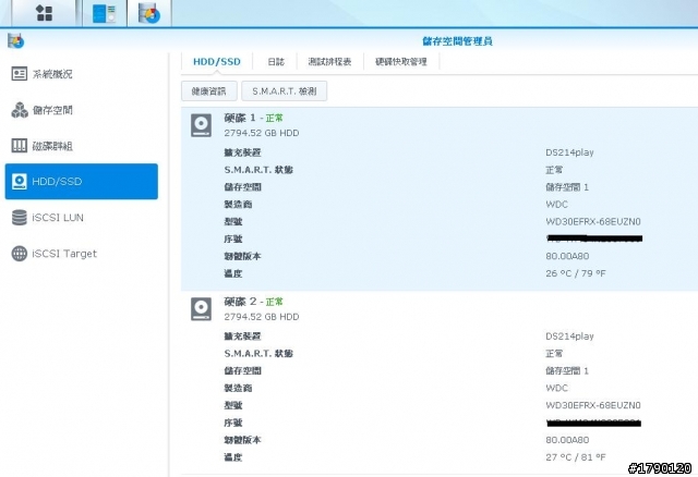 synology DS214play 硬碟規劃