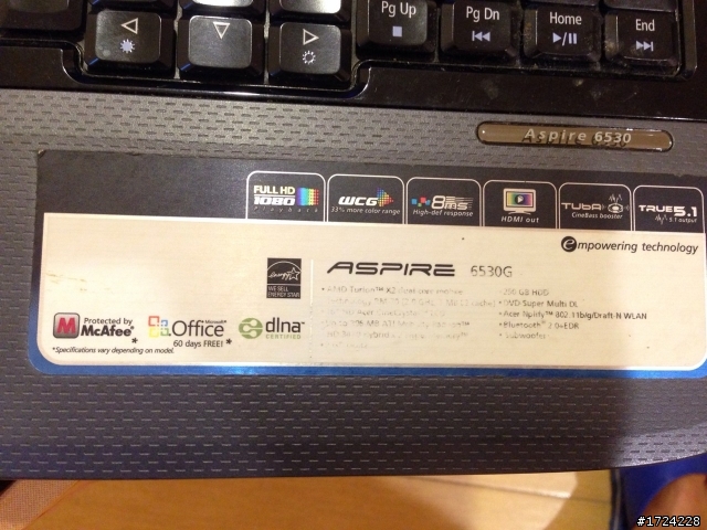 關於ACER筆電6530G 讀不到硬碟