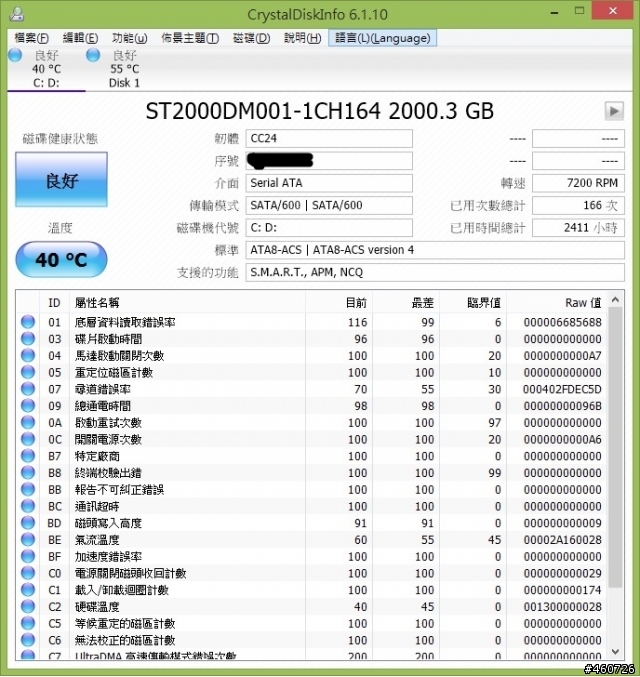 請問WD 2TB硬碟溫度?