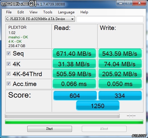 極速狂飆 M6e PCIe SSD 256G 參加Plextor M6系列SSD試用活動分享