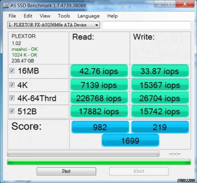 0到770只需一秒PLEXTOR M6e 256GB體驗分享