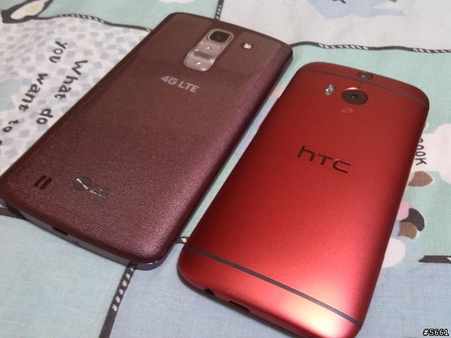 LG GPRO2冰晶紅 V.S  HTC M8鋼鐵紅～