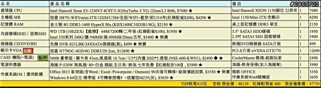 想組一台電腦 預算35k~40k 請大家幫忙開單