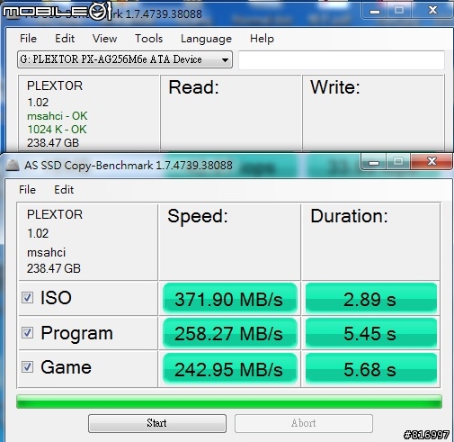 極速狂飆 M6e PCIe SSD 256G 參加Plextor M6系列SSD試用活動分享