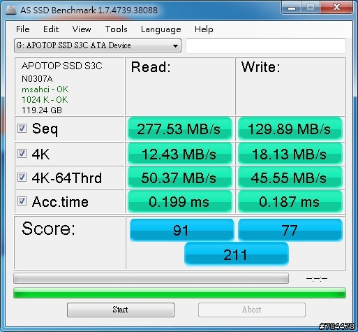 Apotop S3C 128GB SSD 簡測