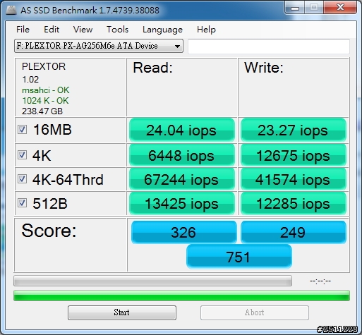 0到770只需一秒PLEXTOR M6e 256GB體驗分享