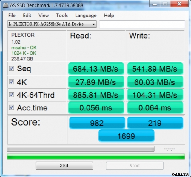 0到770只需一秒PLEXTOR M6e 256GB體驗分享