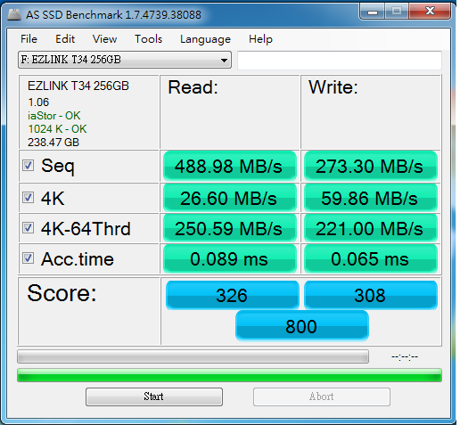 KingMax SME35 240GB vs Ezlink T-34