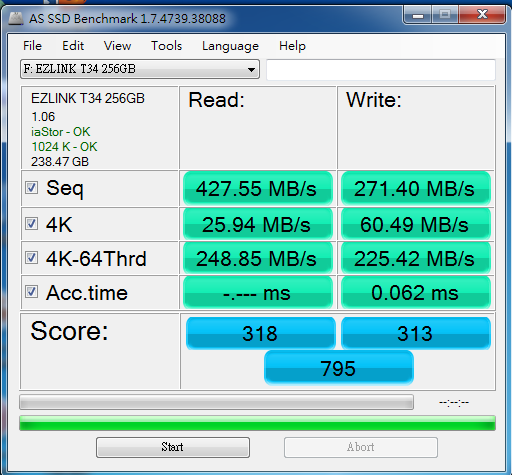 KingMax SME35 240GB vs Ezlink T-34