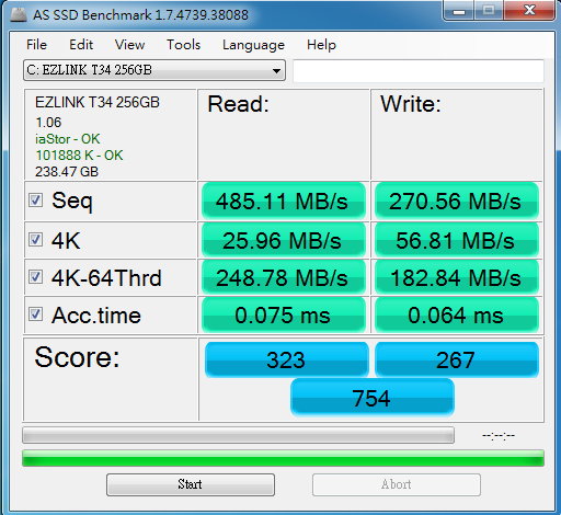 KingMax SME35 240GB vs Ezlink T-34