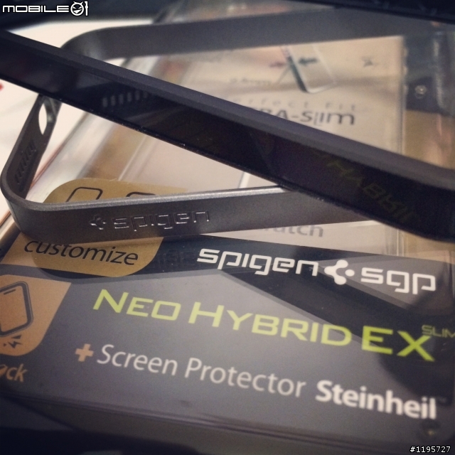 [ 開箱]iPhone 5s 16G太空灰+SGP NEO HYBRID EX SLIM鈦灰色+完美耳機塞