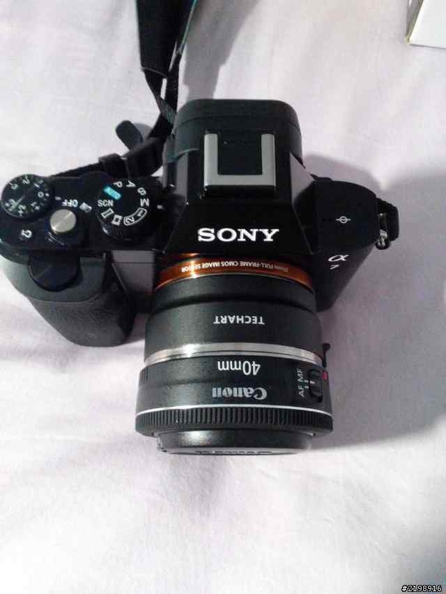 有無人像我這樣用a7轉接canon 40mm/2.8來用呢？