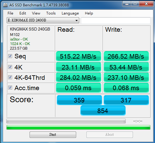 KingMax SME35 240GB vs Ezlink T-34