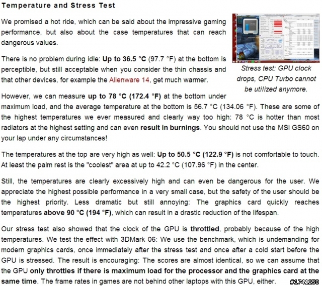 GS60-3K(GTX870M)版本的溫度~"~