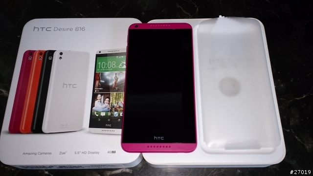 HTC Desire 816 蜜桃紅開箱