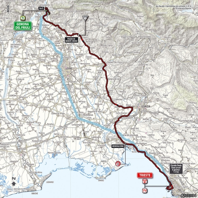 2014 環義大賽 第21站, Gemona → Trieste, 172公里