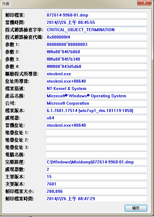 HELP! BlueScreen 0x0000007a 0x000000f4