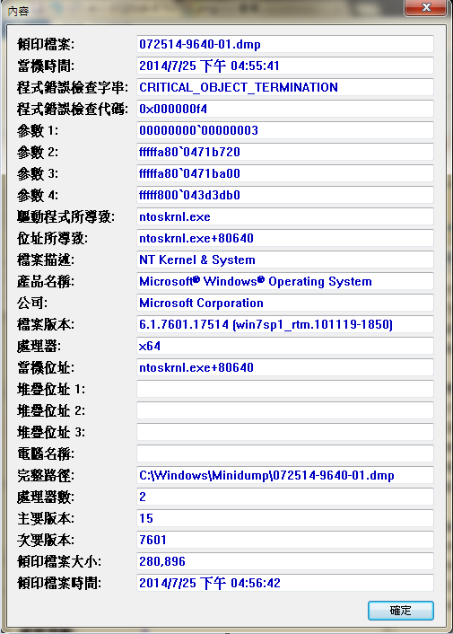 HELP! BlueScreen 0x0000007a 0x000000f4