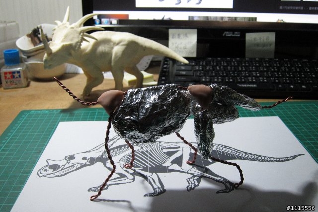 仿真動物模型製作--加斯莫龍(Chasmosaurus)