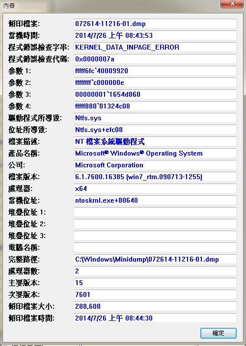 HELP! BlueScreen 0x0000007a 0x000000f4
