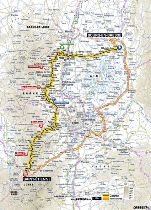 2014 環法大賽 第12站, Bourg-en-Bresse → Saint-Etienne, 185.5公里